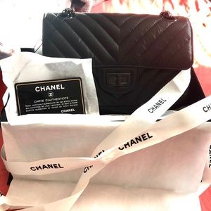 SOLD- Chanel 2.55 So Black Mini Reissue